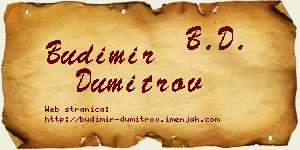 Budimir Dumitrov vizit kartica